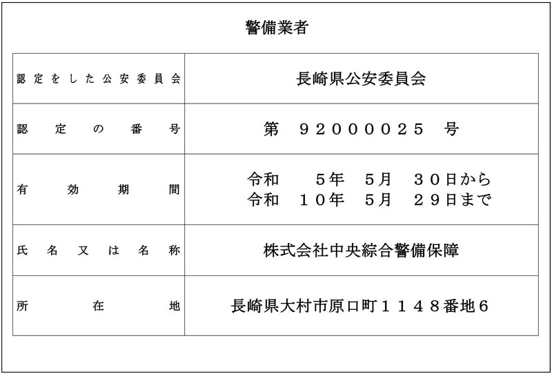 認定証